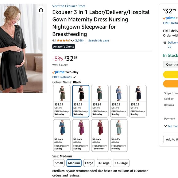 nwot labor/delivery/hospital gown - Picture 4 of 4